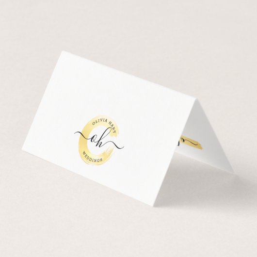 Gold Minimalist Logo Stylist Client Hartelijk dank Kaart (Achterkant)