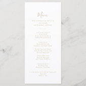 Gold Minimalist-menu Menu (Voorkant)