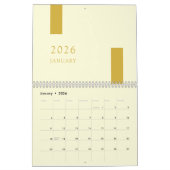 Gold Minimalist Modern 2026 Wall Calendar Kalender (Jan 2026)