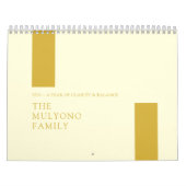 Gold Minimalist Modern 2026 Wall Calendar Kalender (Hoes)