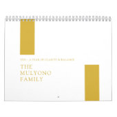 Gold Minimalist Modern 2026 Wall Calendar Kalender (Hoes)