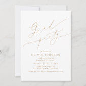 Gold Minimalist Modern Chic Script-Afstuderen Kaart (Voorkant)