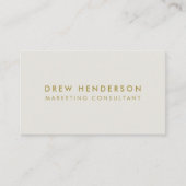 Gold Minimalist | Modern Elegant Stylish Gray Visitekaartje (Voorkant)