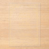Gold Minimalist Modern Victorian Wedding Acryl Uitnodigingen (Voorkant)