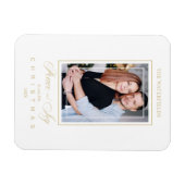 Gold Minimalist Moderne kerstfotoserie Magneet (Horizontaal)