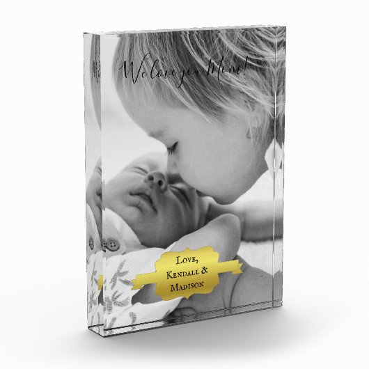 Gold Minimalist Moederdag Photo Block Fotoblokken (Links)