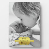 Gold Minimalist Photo Moederdag Plaque Fotoplaat (voorkant)