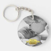 Gold Minimalist Photo Moederdag Sleutelhanger (Voorkant)