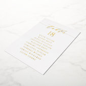 Gold Minimalist Script Trouwstoel Kaart (Gedraaid)