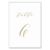Gold Minimalist Script Weduwtabel 6 Kaart (Achterkant)