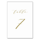 Gold Minimalist Script Weduwtabel 7 Kaart