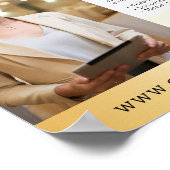 Gold Minimalist Stylist Business Marketing Foto Poster (Hoek)