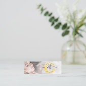 Gold Minimalist Verf Aangepaste Logo Foto's Mini Visitekaartje (Staand voorkant)