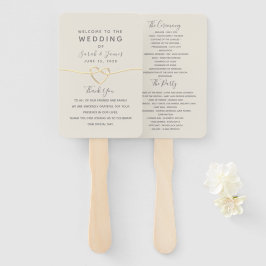 Gold Minimalist Wedding Program Handwaaier