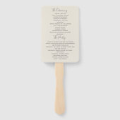 Gold Minimalist Wedding Program Handwaaier (Achterkant)