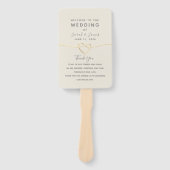 Gold Minimalist Wedding Program Handwaaier (Voorkant)