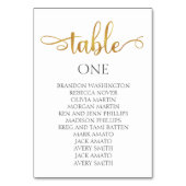 Gold Minimalist Wedding Seating Card 3,5x5 Kaart (Voorkant)