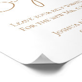 Gold Minimalist Wedding Sign-In Poster Print (Hoek)