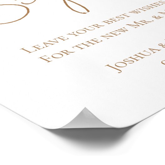 Gold Minimalist Wedding Sign-In Poster Print (Hoek)