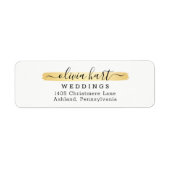 Gold-minimalistisch afwasadres Logo Etiket (Voorkant)