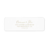 Gold-minimalistisch retouradreslabel etiket (Voorkant)