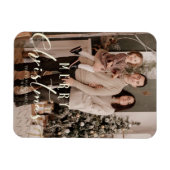 Gold-minimalistische kerstfotoserie magneet (Horizontaal)