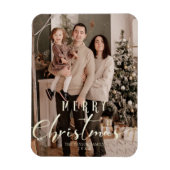 Gold-minimalistische kerstfotoserie magneet (Verticaal)