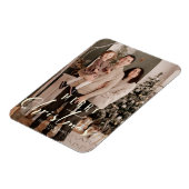 Gold-minimalistische kerstfotoserie magneet (Linkerzijde)