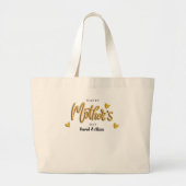 Gold-minimalistische Moederdag Grote Tote Bag (Voorkant)