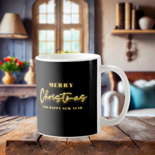 Gold-minimalistische Mok voor kerstkoffie met pret