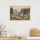 Gold Mining in Californië (0636A) Poster (Keuken)