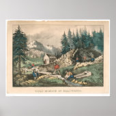 Gold Mining in Californië (0636A) Poster (Voorkant)