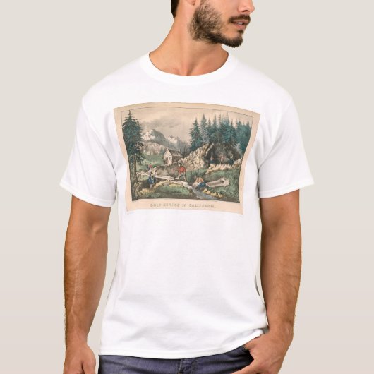 Gold Mining in Californië (0636A) T-shirt (Voorkant)