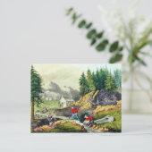 Gold Mining in Californië Briefkaart (Staand voorkant)