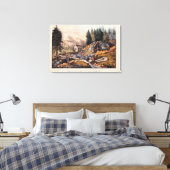 Gold Mining in Californië Canvas Afdruk (Insitu (Slaapkamer))