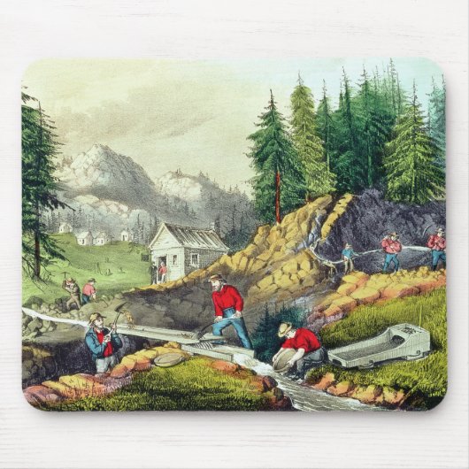 Gold Mining in Californië Muismat (Voorkant)