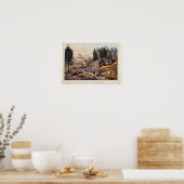 Gold Mining in Californië Poster (Keuken)