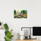 Gold Mining in Californië Poster (Thuiskantoor)