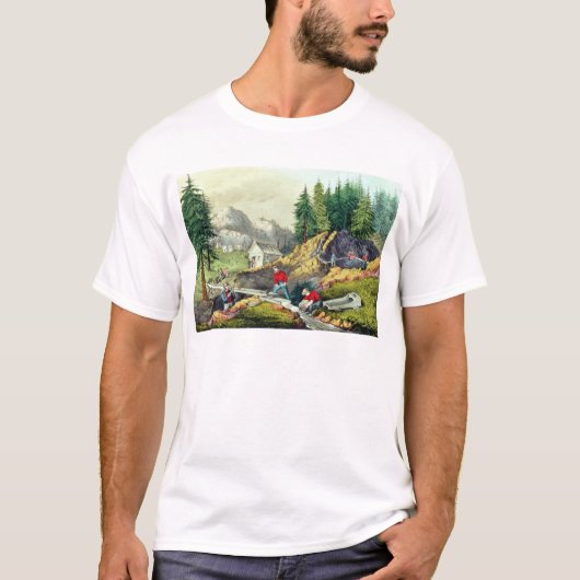 Gold Mining in Californië T-shirt (Voorkant)
