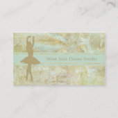 Gold Mint Abstract Ballet Visitekaartje (Voorkant)
