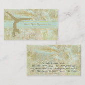 Gold Mint Abstract Gymnastiek Visitekaartje (Voorkant / Achterkant)