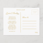 Gold Mint Baby Bedankt Sip & See Briefkaart (Achterkant)