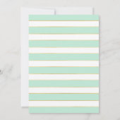 Gold & Mint-Baby is een koude buitenkant-schoeisel Kaart (Achterkant)