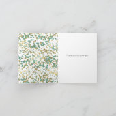 Gold Mint Confetti Bedankt (Binnen)