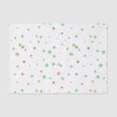 Gold Mint Faux Glitter Confetti Stippen Tissuepapier (Voorkant)