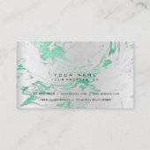 Gold Mint Green Marble Vip Parly Silver Abstract Visitekaartje (Voorkant)
