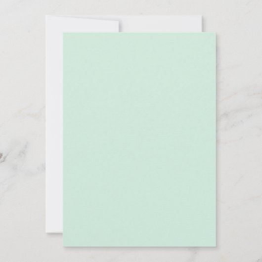  Gold & Mint Groen Huwelijksrepetitie Diner Kaart (Achterkant)