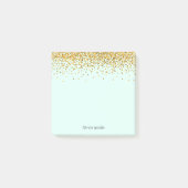 Gold Mint Sparkle Confetti Post-it® Notes (Voorkant)