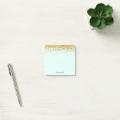Gold Mint Sparkle Confetti Post-it® Notes (Kantoor)