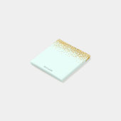 Gold Mint Sparkle Confetti Post-it® Notes (Schuin)
